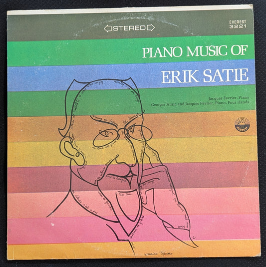 ERIK SATIE Piano Music Of Erik Satie LP Vinyl Record Everest 3221 (VG Vinyl, VG Sleeve)