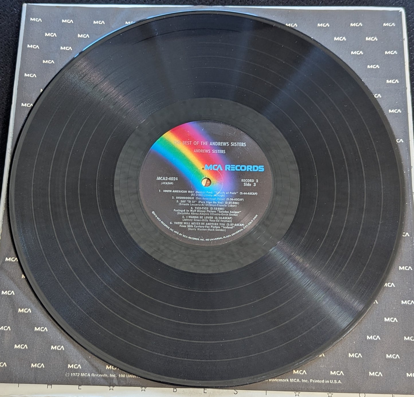 The Best Of THE ANDREWS SISTERS 2xLP Vinyl Record 1973 MCA MCA2-4024 (VG Vinyl, VG Sleeve)