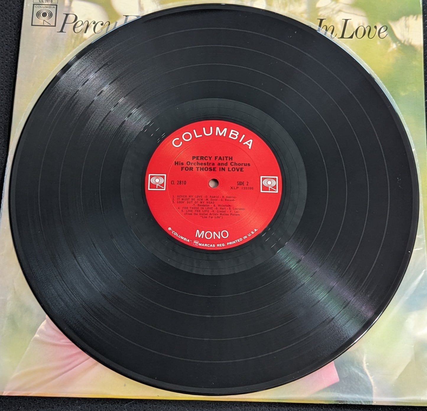 PERCY FAITH For Those In Love LP Vinyl Record 1968 Columbia CL 2810 Mono (VG Vinyl, VG Sleeve)