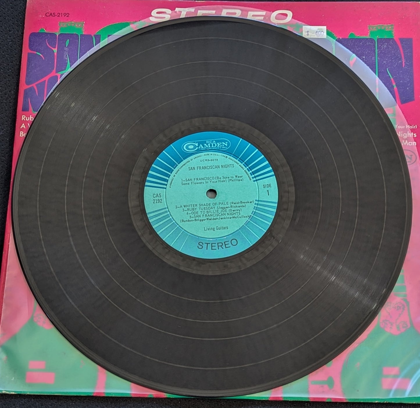 LIVING GUITARS San Franciscan Nights LP Vinyl Records 1968 RCA Camden CAS-2192 (VG Vinyl, G+ Sleeve)