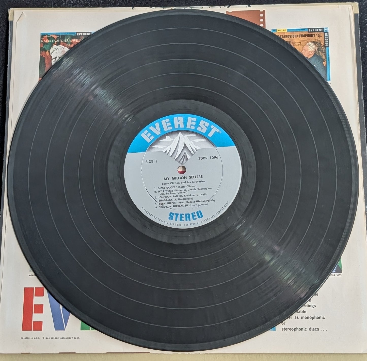 LARRY CLINTON My Million Sellers LP Vinyl Record Everest SDBR 1096 (VG Vinyl, VG Sleeve)