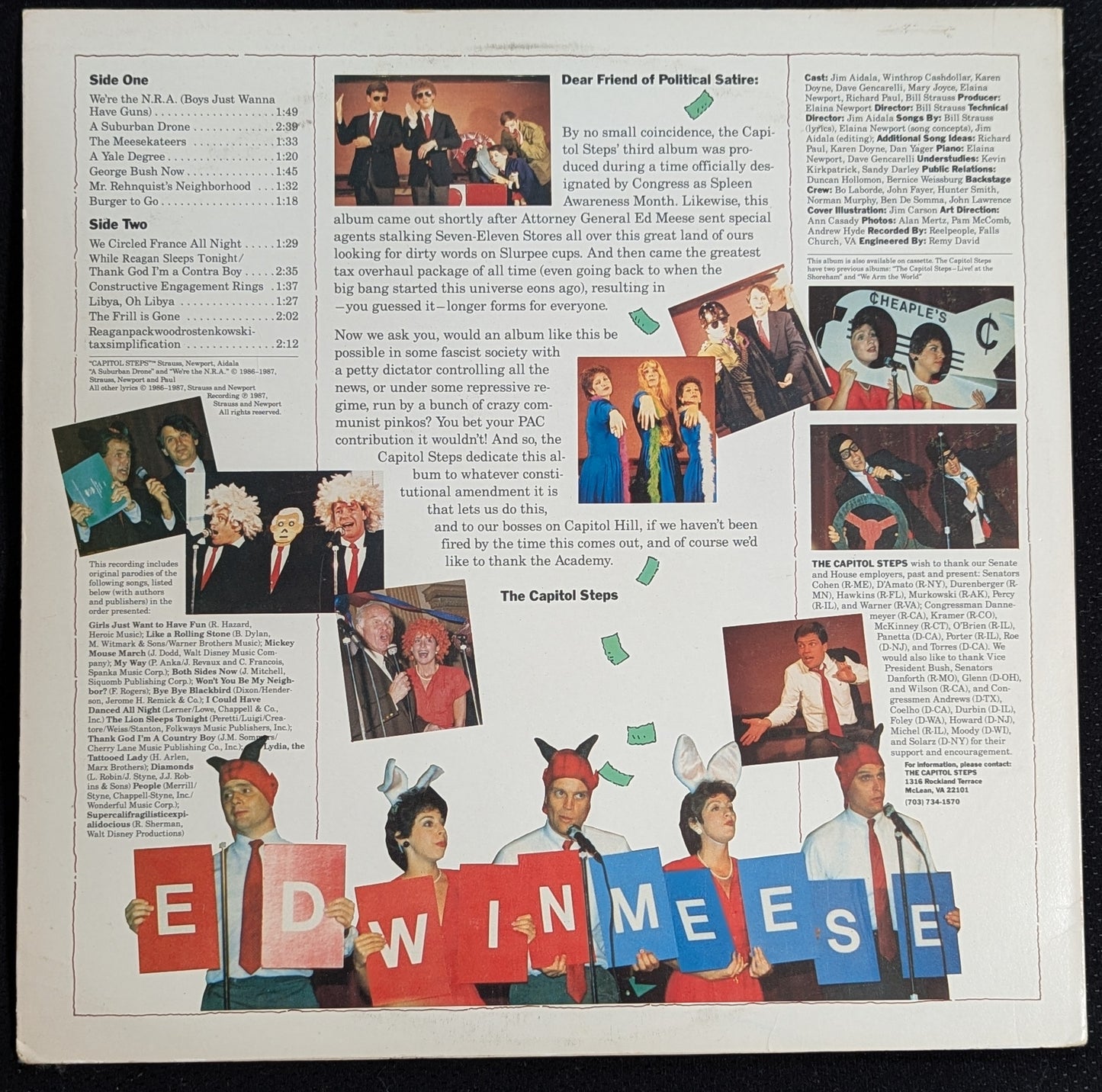 THE CAPITOL STEPS Thank God I'm A Country Boy LP Vinyl Record 1987 Parody (VG+ Vinyl, VG Sleeve)