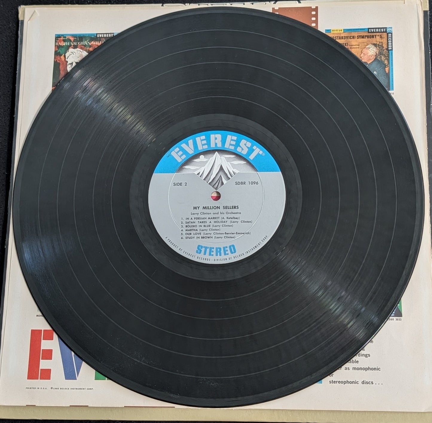 LARRY CLINTON My Million Sellers LP Vinyl Record Everest SDBR 1096 (VG Vinyl, VG Sleeve)