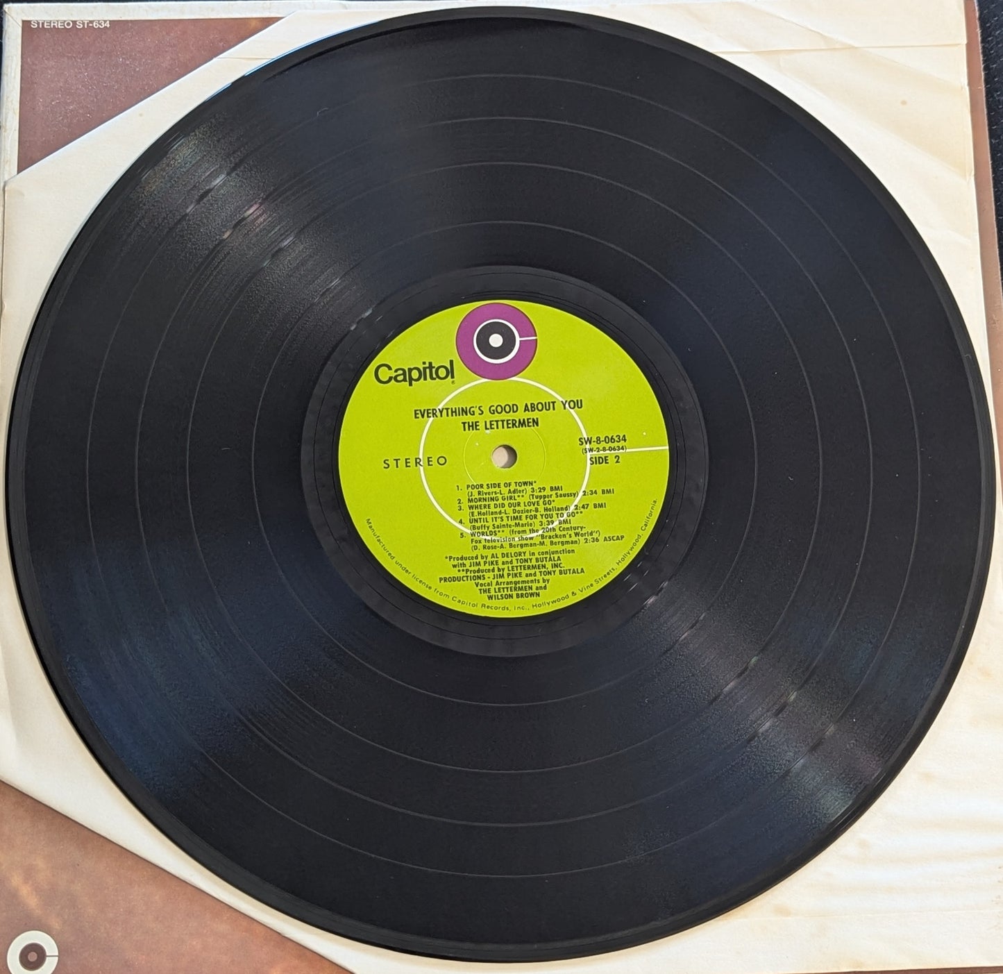 THE LETTERMEN Everything's Good About You LP Vinyl Record 1971 Capitol ST-634 (VG Vinyl, VG Sleeve)