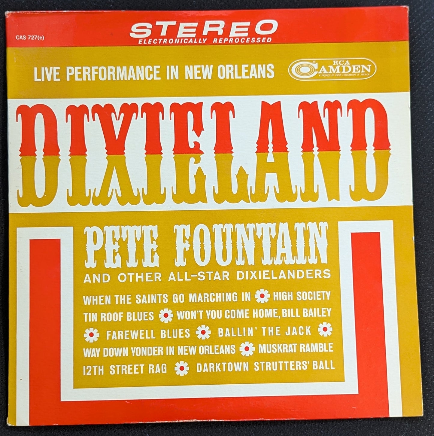 PETE FOUNTAIN -Dixieland Live Performance In New Orleans LP CAS 727(e) 1962 (VG+ Vinyl, VG Sleeve)