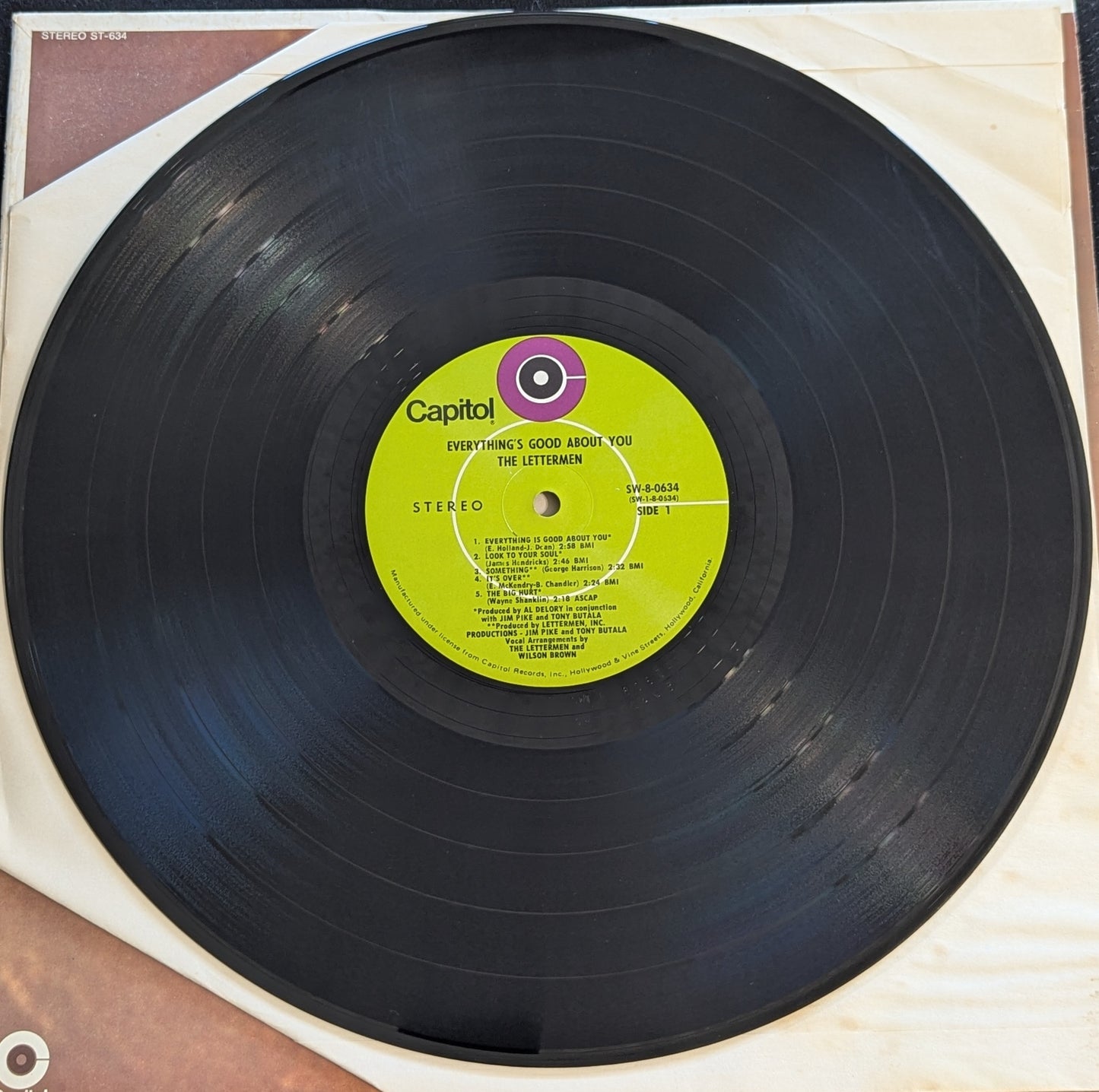 THE LETTERMEN Everything's Good About You LP Vinyl Record 1971 Capitol ST-634 (VG Vinyl, VG Sleeve)