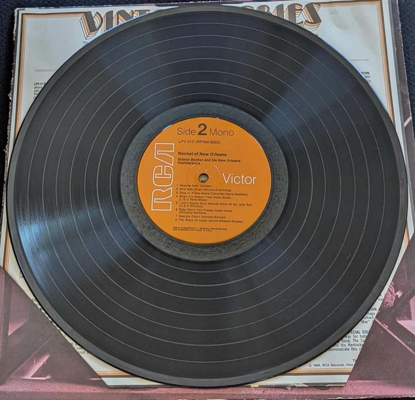 SIDNEY BECHET Bechet Of New Orleans LP Vinyl Record LPV-510 (VG Vinyl, G+ Sleeve)