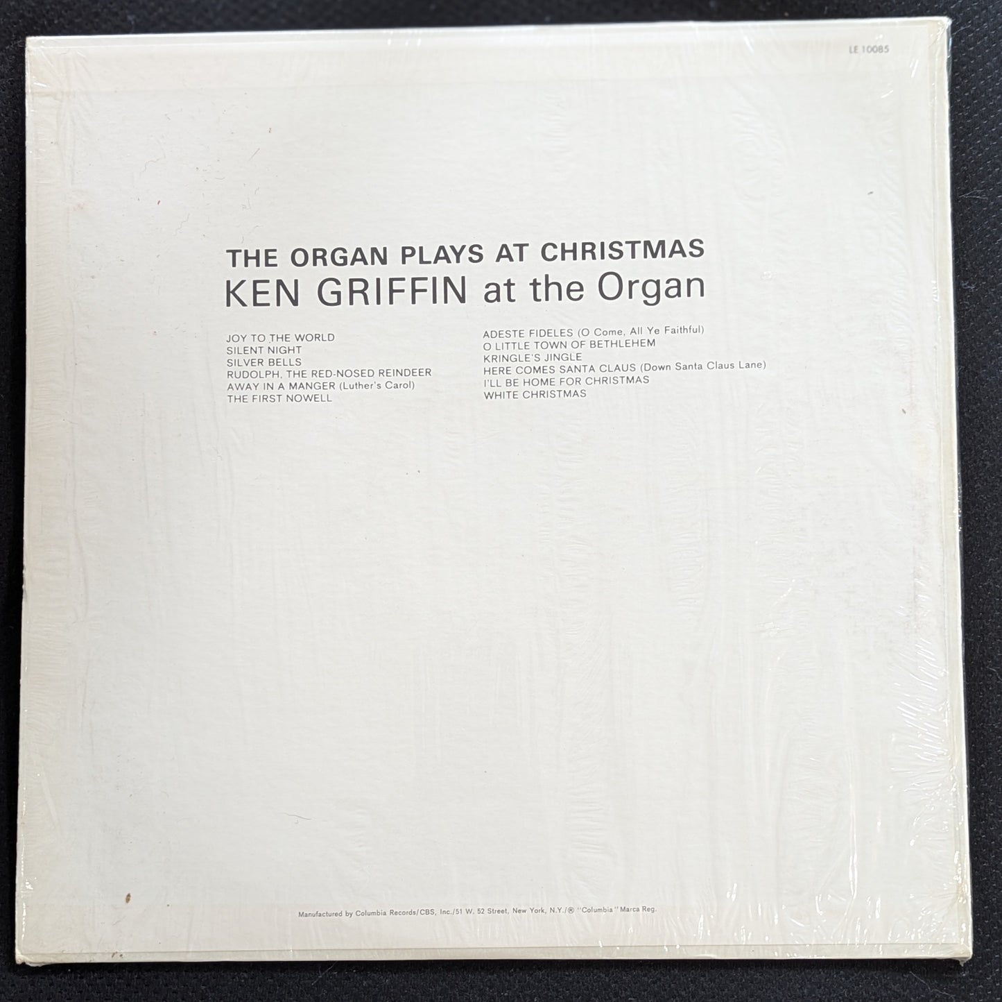 KEN GRIFFIN The Organ Plays At Christmas LP Vinyl Record Columbia LE 10085 (VG Vinyl, VG+ Sleeve)