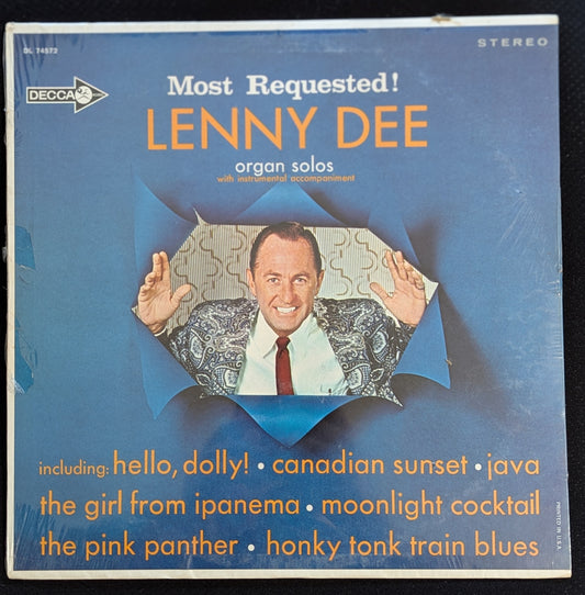 LENNY DEE Most Requested LP Vinyl Record Decca DL 74572 *Unopened* (M Vinyl, VG Sleeve)