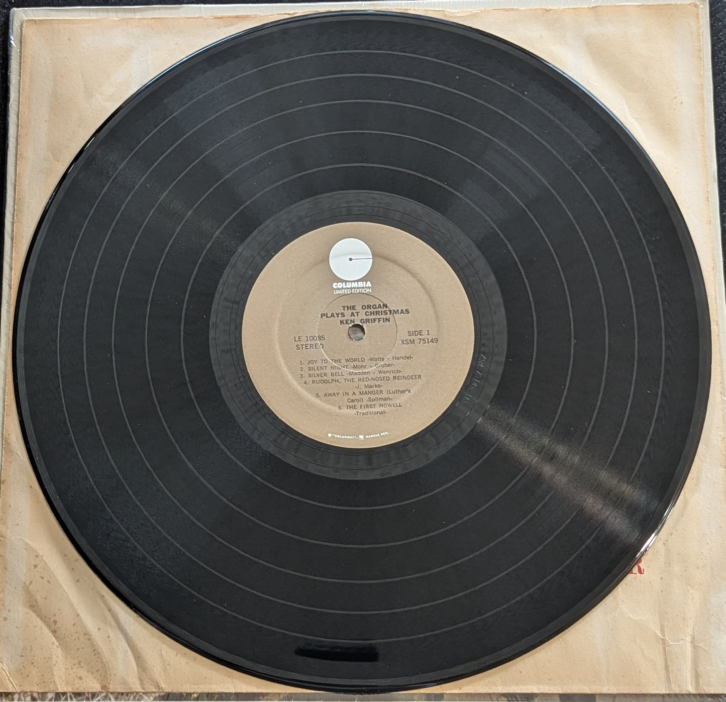 KEN GRIFFIN The Organ Plays At Christmas LP Vinyl Record Columbia LE 10085 (VG Vinyl, VG+ Sleeve)