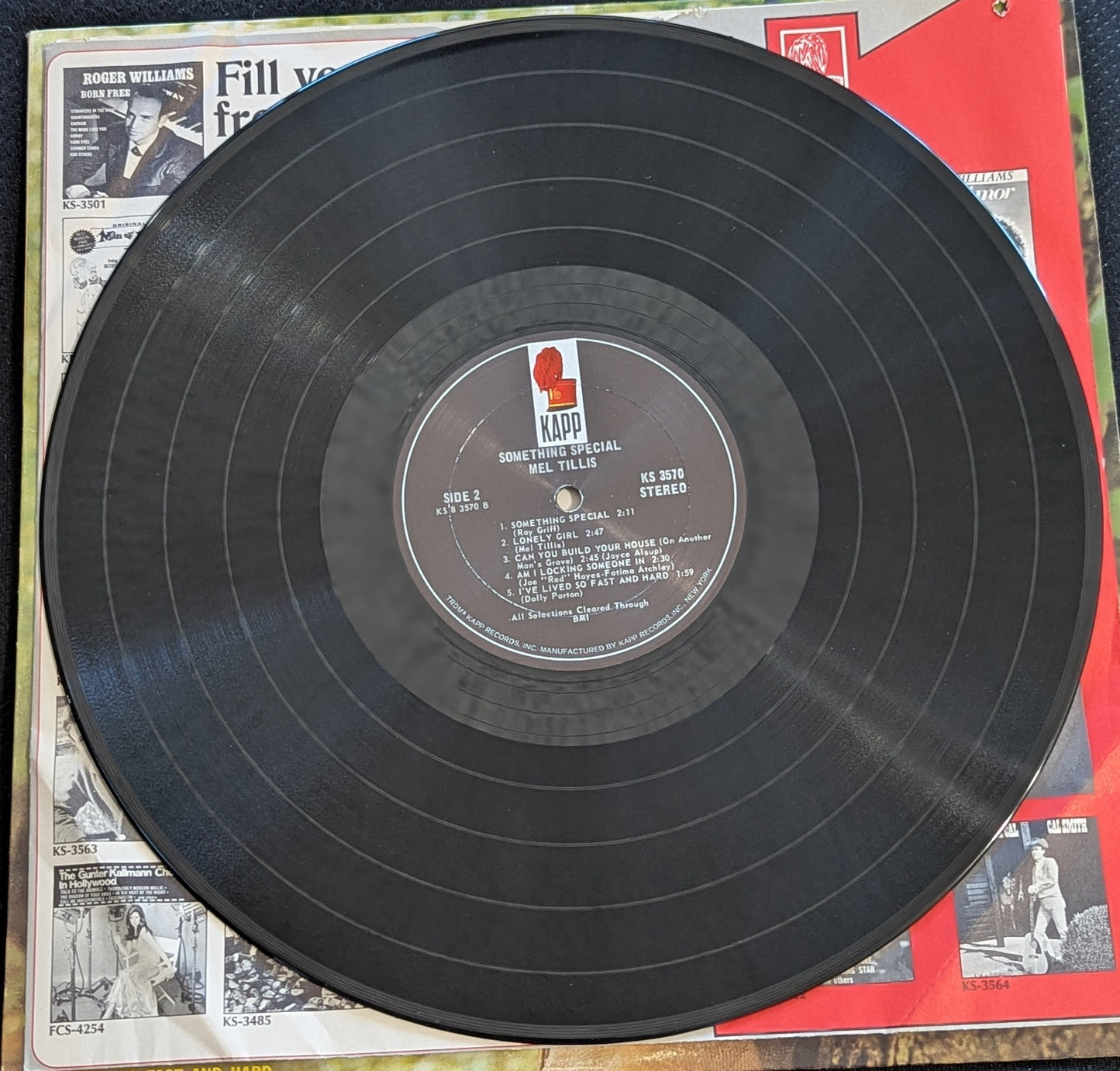 MEL TILLIS ‎Something Special Vinyl Record 1968 Kapp KS-3570 Country (VG Vinyl, VG Sleeve)