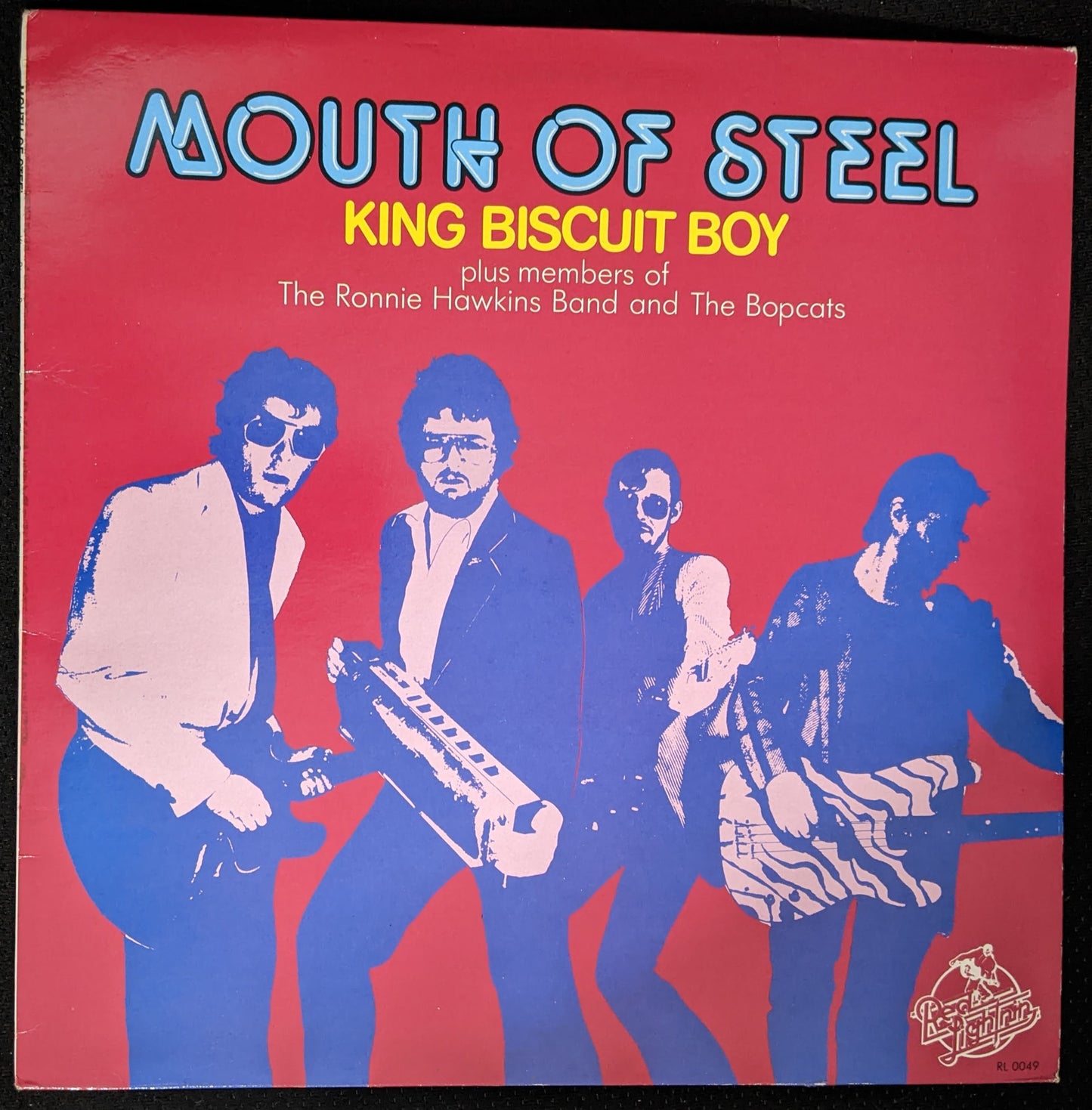 KING BISCUIT BOY Mouth Of Steel LP Vinyl Record UK 1984 Red Lightnin RL 0049 (VG Vinyl, VG+ Sleeve)