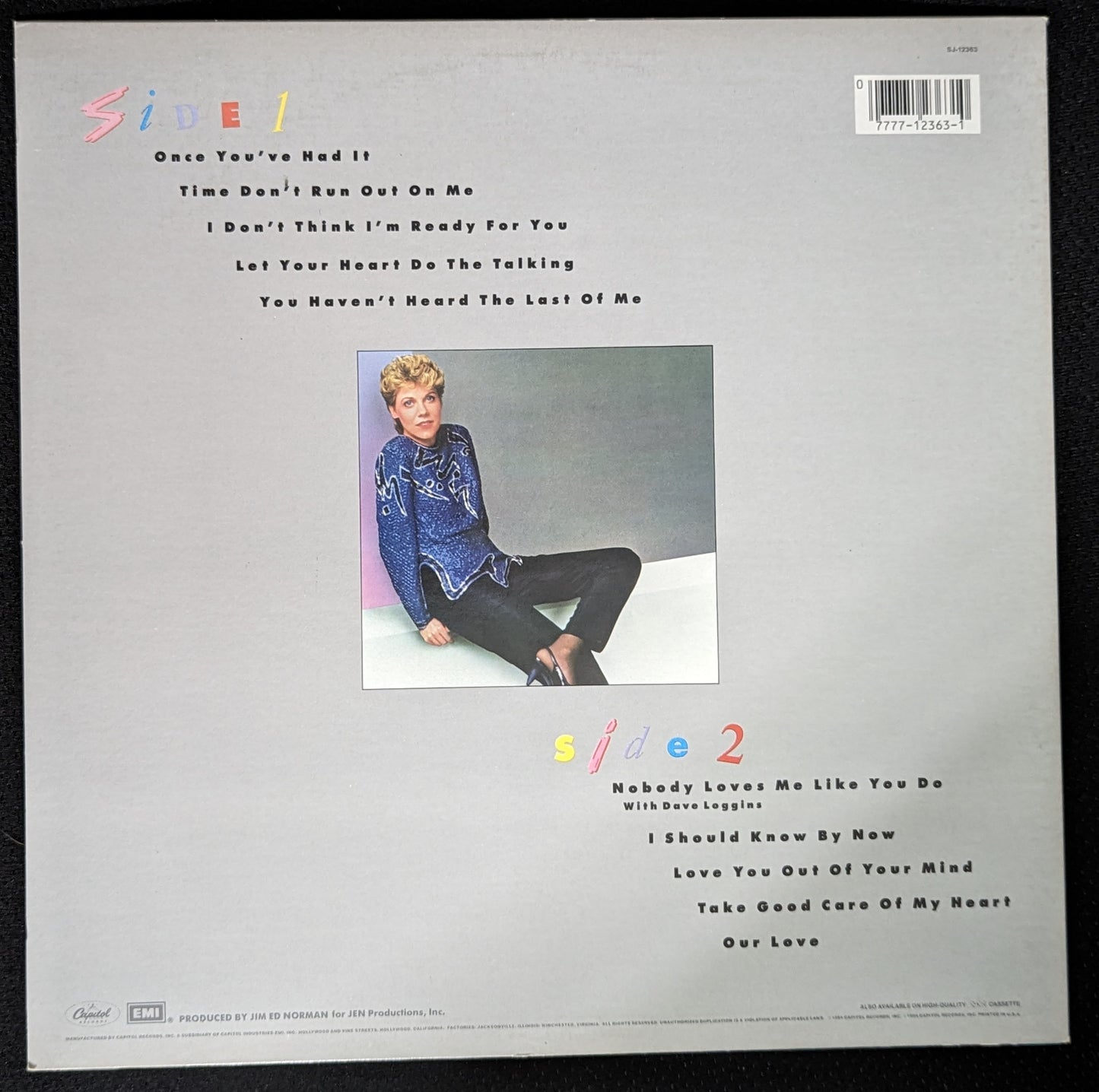 ANNE MURRAY Heart Over Mind LP Vinyl Record 1984 Capitol SJ-12363 (VG+ Vinyl, VG+ Sleeve)