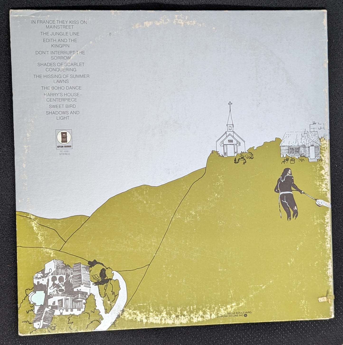 JONI MITCHELL The Hissing Of Summer Lawns LP Vinyl Record 1975 Asylum 7E-1051 (VG Vinyl, VG Sleeve)